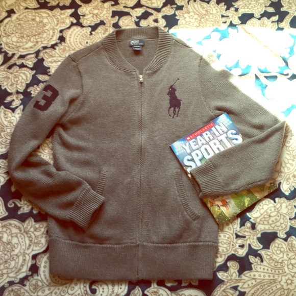 POLO🐎 RALPH Lauren BOYS Youth Sweater Cardigan 🐎
