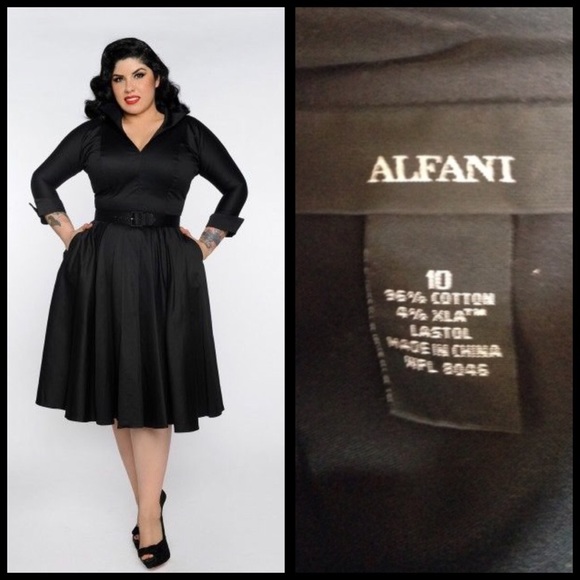 Alfani Dresses & Skirts - Alfani Black Housewife 50s Wrap Dress