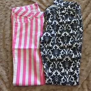 Patterned skinny jeans