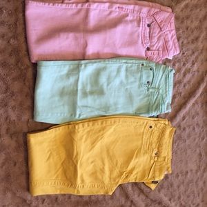 Colored skinny jeans