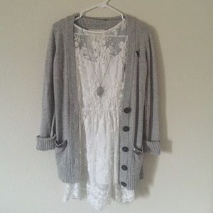 Abercrombie: Gray cardigan