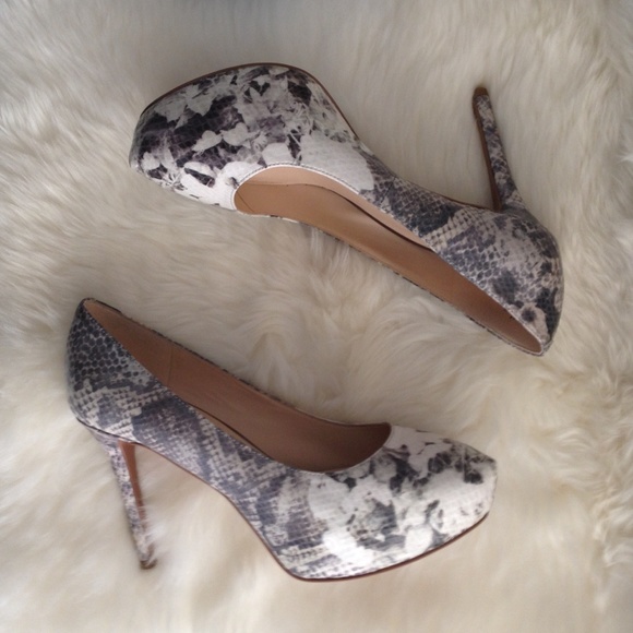 Floral Snakeskin Pumps by Nine West