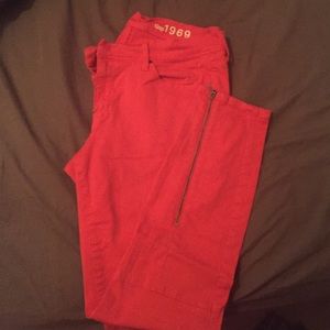 Gap red skinny jeans sz 30