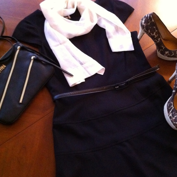 Black Belted Dress - Picture 2 of 4