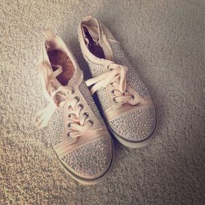 Baby Pink Rhinestone Sneakers