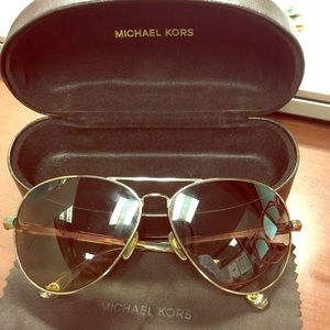Brown Michael Kors Aviator Sunglasses