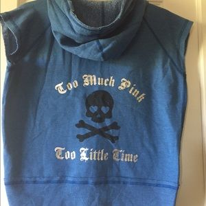 Victoria's Secret Pink hooded sweatshirt vest