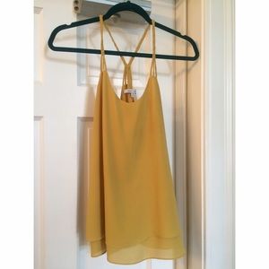 🎉 HP: Mustard camisole blouse with braid detail!