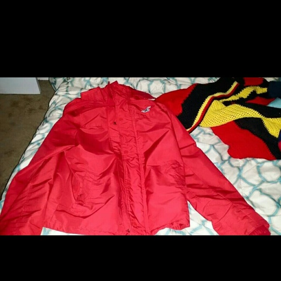 Red hollister coat