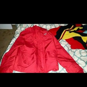 Red hollister coat