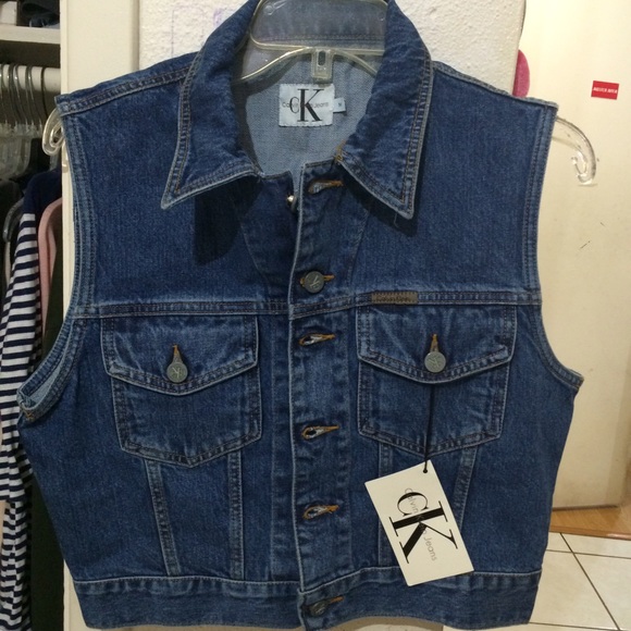 Calvin Klein denim jacket vest