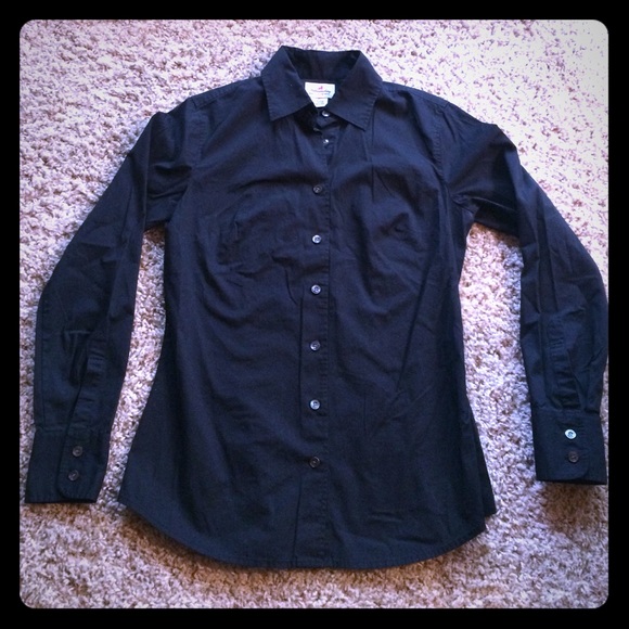 Black J. Crew Stretch Perfect Shirt