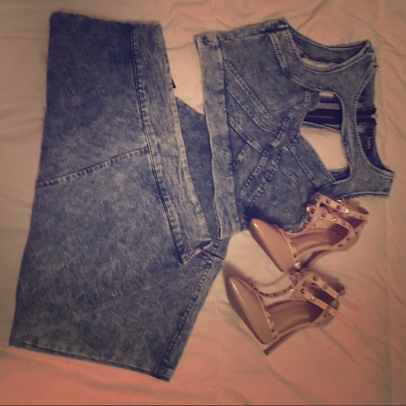Jean two piece set