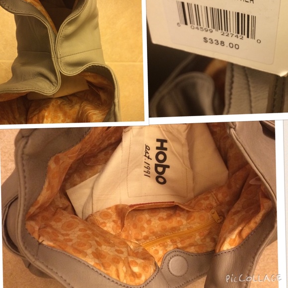 CHAIN HOBO LEATHER TAUPE main image 0