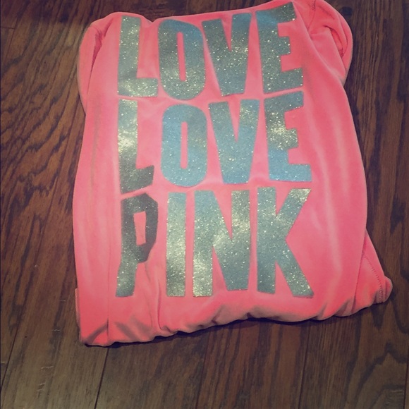 PINK velour zip up hoodie