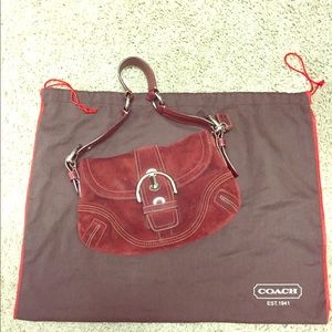 Coach suede purse