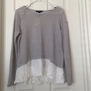 Sweater with ruffle trim