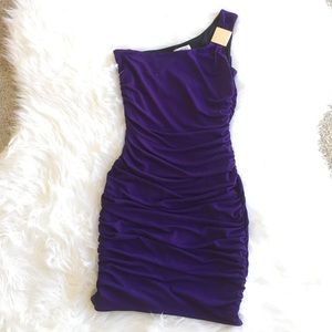 Purple bodycon dress