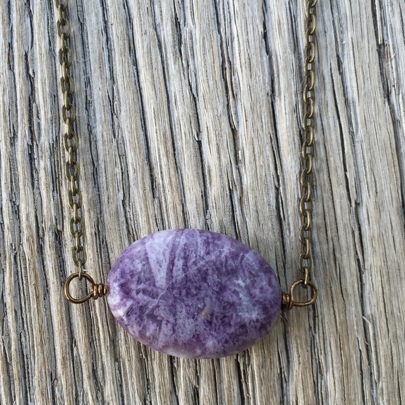 Purple Jasper Long Layering Necklace