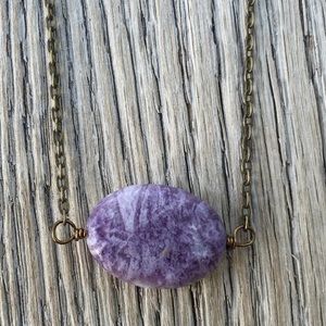 Purple Jasper Long Layering Necklace