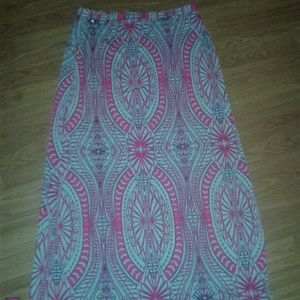 Aztec design maxi skirt