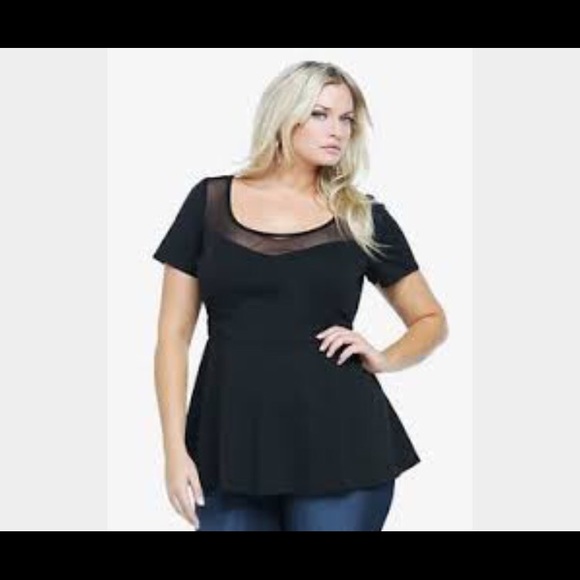 Torrid Black Peplum Top