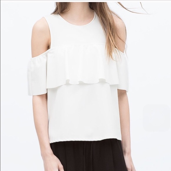 White Zara top