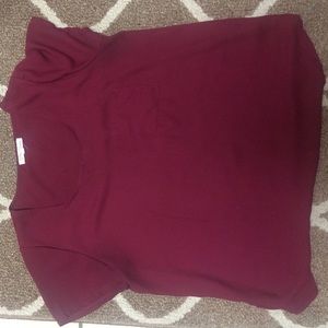 XL Maroon Flowy Top