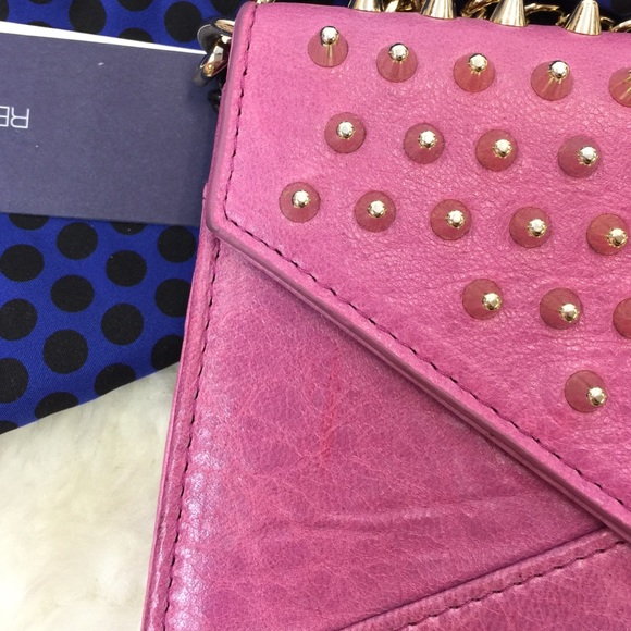 Rebecca Minkoff Pink Spiked Crossbody Clutch Bag - Picture 2 of 4