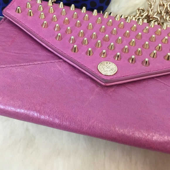 Rebecca Minkoff Pink Spiked Crossbody Clutch Bag - Picture 3 of 4