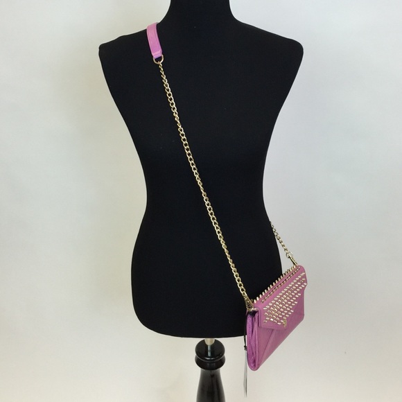 Rebecca Minkoff Pink Spiked Crossbody Clutch Bag - Picture 4 of 4