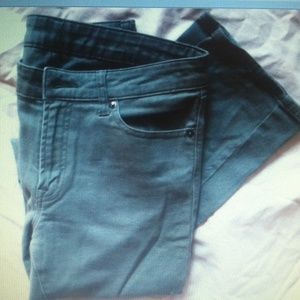 Army green twill jeans