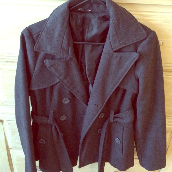 Forever 21 Grey Peacoat