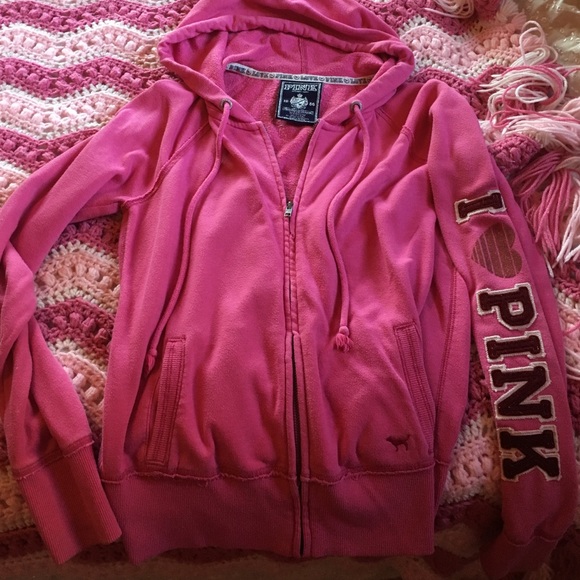 Victoria Secret pink zip up hoodie
