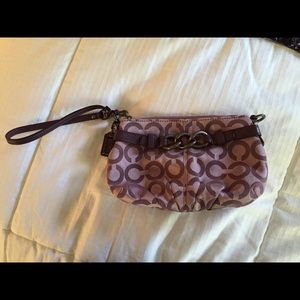 Purple Coach Wristlet