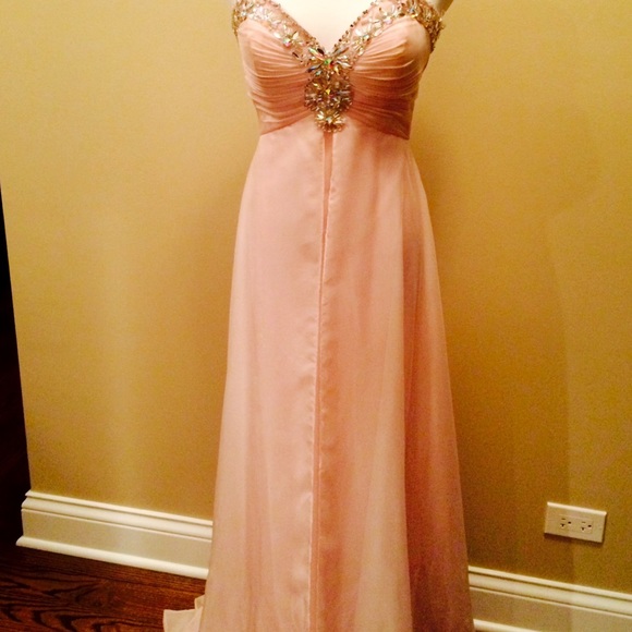 Blush Dresses & Skirts - BLUSH PROM long chiffon dress
