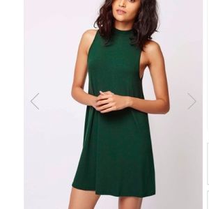 SOLD! 🚫Topshop green high neck flow dress