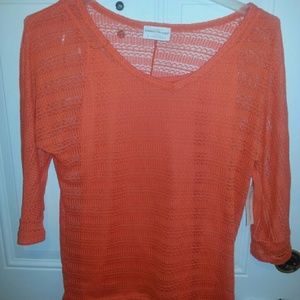 Orange sweater with orange tank top size large..