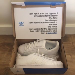 Adidas Superstar Sneakers in All White