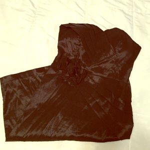 Strapless black knee length dress, size M