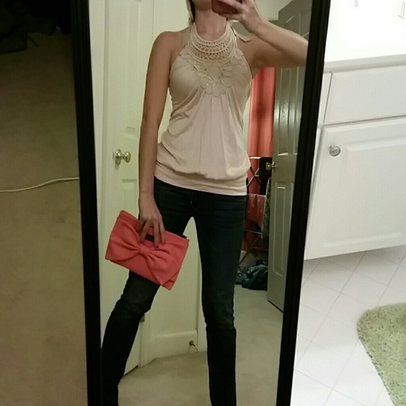 Papaya Tops - ***SOLD***Papaya Halter Dress Shirt