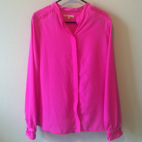Tops - Hot Pink Gibson Latimer Button Down Blouse