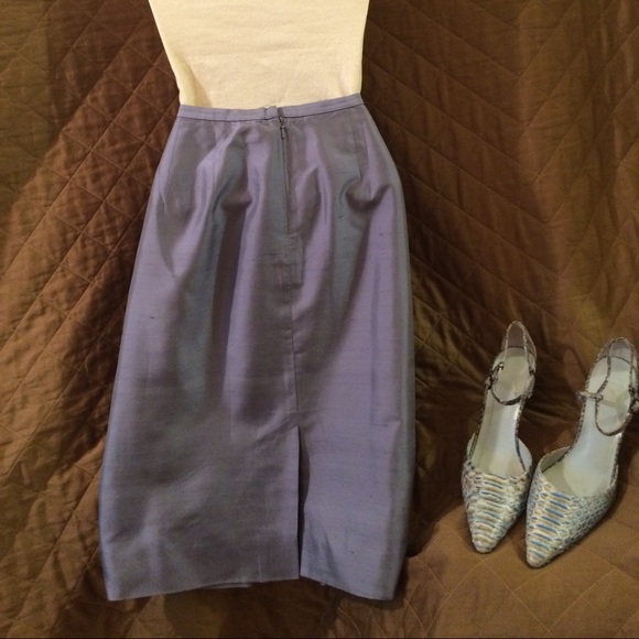 DANA BUCHMAN Textured Silk Straight Skirt - Picture 2 of 4