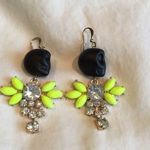 Skull and stones earrings!