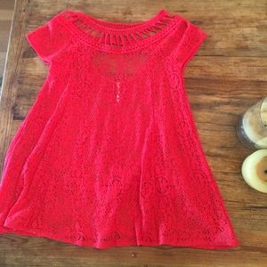 Free People Crochet Tunic/Mini Dress