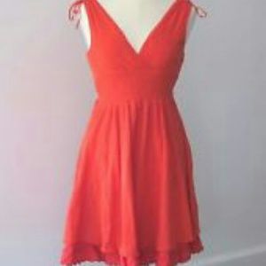 Anthropologie Maeve Papaya Sun Dress