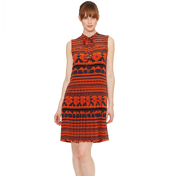 Raoul dress orange 100% Silk      size 8 - Picture 1 of 4