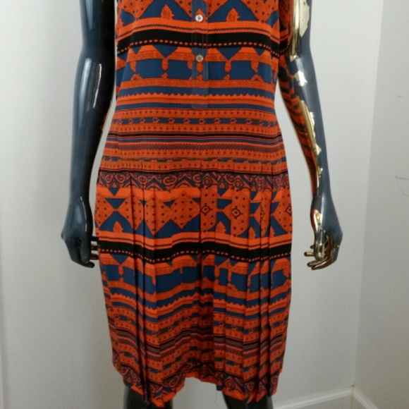 Raoul dress orange 100% Silk      size 8 - Picture 4 of 4