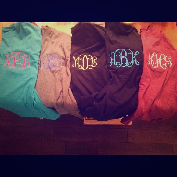 5 short or long sleeve monogrammed shirts.