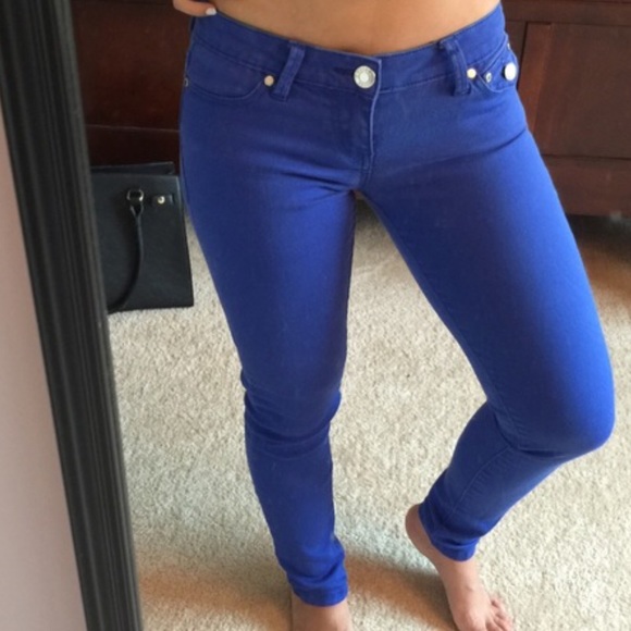 Arden B Pants - Royal Blue Ankle Skinny Jeans